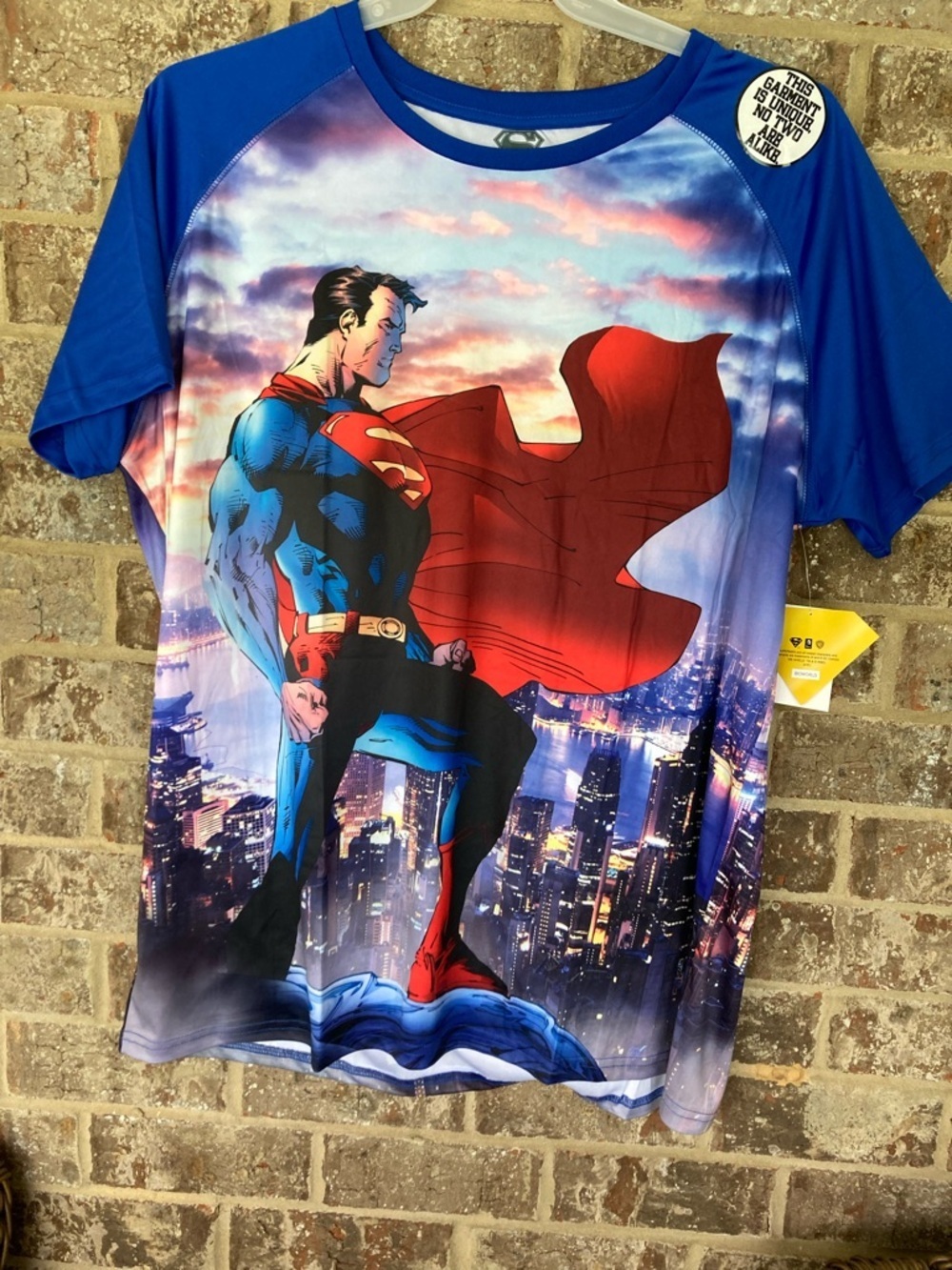 Superman DC Comics silky Graphic Tee Shirt 2XL NWT